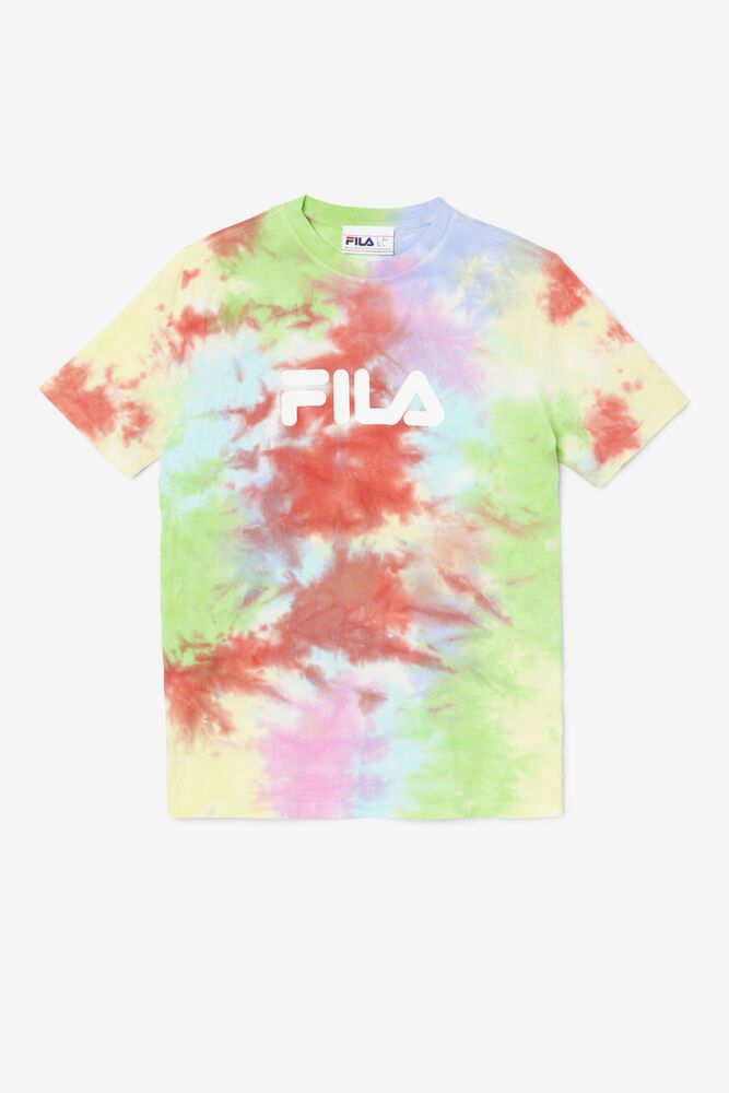 Fila T-Shirt Alivia Tie Dye Womens Multicolor - India NZT-721635